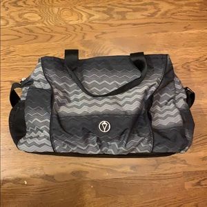 Black Ombré Chevron Ivivva Duffel Shoulder Bag